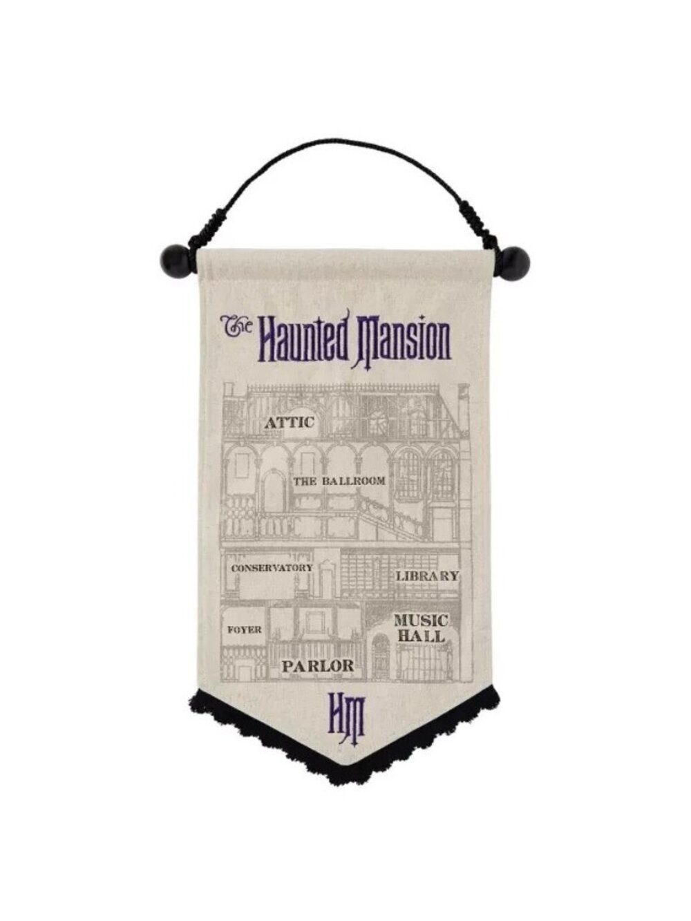 Disney's The Haunted Mansion Cloth Banner Map Hanging Sign Halloween Decor